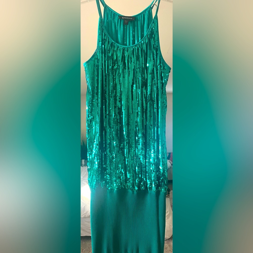 VINTAGE Y2k Bebe Sequin Party Dress